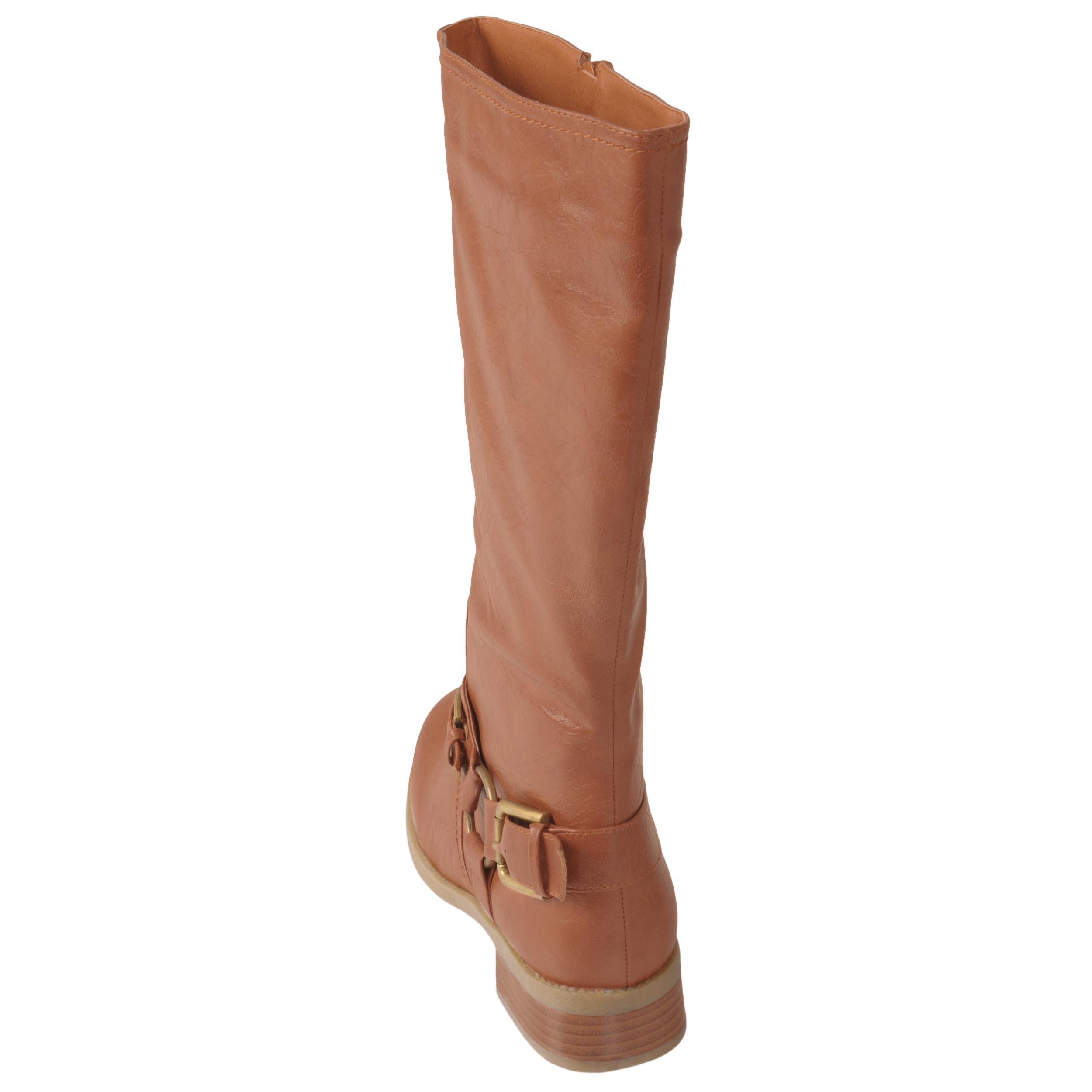 Journee Collection Women's 'FIGARO-16' Buckle Detail Tall Boots