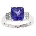 Dyach 14k White Gold Tanzanite and 1/4ct TDW Diamond Ring (G-H, I1-I2)