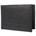 Boston Traveler Men's Genuine Leather Whitetail Embossed Bi-fold Wallet