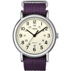 Timex Women's Weekender Purple Slip-through Strap Watch