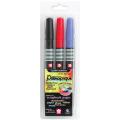 Permapaque Fine-point Black, Red, Blue Paint Markers (Set of 3)