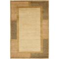 Hand-knotted Gabeh Blocks Beige Wool Rug (3' x 5')