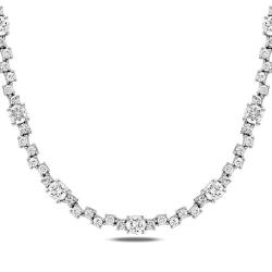 18k White Gold 3 1/3ct TDW Diamond Necklace (G-H, SI1-SI2)