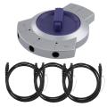 4-piece 6-foot TosLink M/ M Cables/ Optical 3-way Selector Switch
