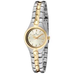 Bulova Women's Champagne Sunray Dial Two-tone Watch