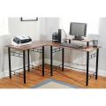 L-shaped Espresso Computer Desk