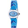 Activa Juniors' Dolphin Design Light Blue Rubber Watch