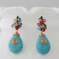 Copper Colorful Wrap Multi-gemstone Earrings (Thailand)
