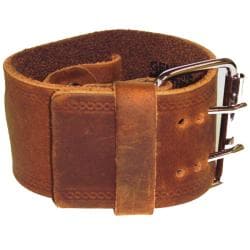 Nemesis Medium Embossed Strip Brown Watch Band 