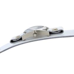 Nemesis Women's White Teardrop Leather Cuff Band Watch 