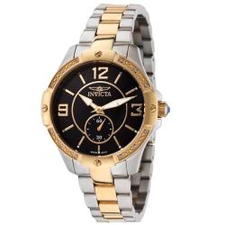 Invicta Women's Invicta II Black Dial Two-Tone White Diamond Watch