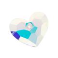 Crystal Ab 28mm Truly in Love Heart Pendant