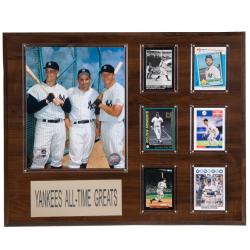 New York Yankees All-time Greats 16x20 Cherry Wood Plaque