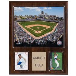Chicago Cubs Wrigley Field 12x15 Cherry Wood Arena Plaque