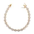 Goldtone Cubic Zirconia T-Shape Tennis Bracelet