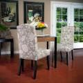 Crown-Top Floral Tufted Dining Chairs (Set of 2)