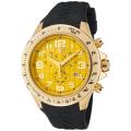 Swiss Legend Men's Eograph Yellow Dial Black Rubber Chronograph Watch