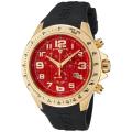 Swiss Legend Men's Eograph Red Dial Black Rubber Chronograph Watch