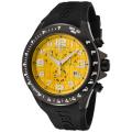 Swiss Legend Men's Eograph Yellow Dial Black Rubber Chronograph Watch