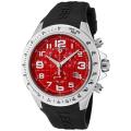 Swiss Legend Men's Eograph Red Dial Black Rubber Chronograph Watch