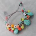 Cotton Teardrop Turquoise and Multi-gemstone Bracelet (Thailand)