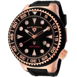 Swiss Legend Men's Neptune Black Dial Black Rubber Watch