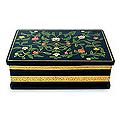 Handcrafted Mango Wood 'Midnight Garden' Jewelry Box (India)