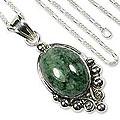 Sterling Silver 'Praise Love' Jade Necklace (Guatemala)