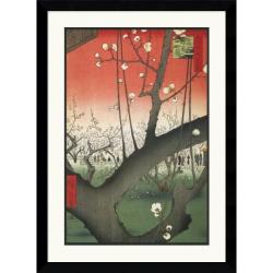 Utagawa Hiroshige 'Plum Garden Over Shin-Ohashi Bridge and Atake' Framed Art Print