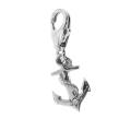 Sterling Silver Diamond Accent Anchor Charm