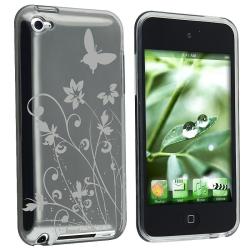 Smoke Butterfly TPU Rubber Case for Apple iPod touch 4th Gen