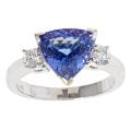 Dyach 14k White Gold Tanzanite and 2/5ct TDW Diamond Ring (G-H) (I1-I2)