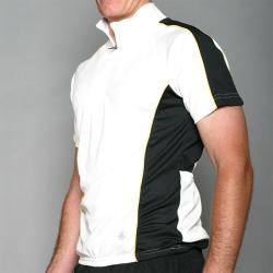 PT Sport Men's Black/ White Quarter-zip Bike Jersey