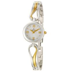 Bulova Women's 'Bangle' Stainless and Yellow Goldplated Steel Quartz Watch