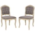 Royalty Antiqued Tufted Side Chairs (Set of 2)