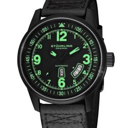 Stuhrling Original Men's Tuskegee Skymaster Automatic Leather Strap Watch