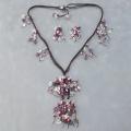 Cotton Rope Amethyst, Quartz and Pearl Jewelry Set (4-5 mm) (Thailand)