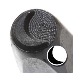 Solid New Moon 6mm Punch Stamp for Metal