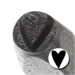 Solid Skinny Heart 6mm Punch Stamp for Metal