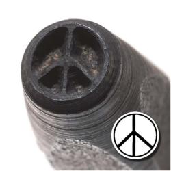 Peace Sign 6mm Punch Stamp for Metal