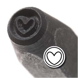 Circle Heart 6mm Punch Stamp for Metal