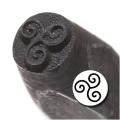 Triple Spiral 6mm Punch Stamp for Metal