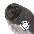Swirl Heart 6mm Punch Stamp for Metal