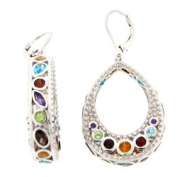 Meredith Leigh Sterling Silver Multi-gemstone Earrings