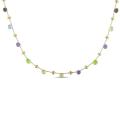 14k Yellow Gold Multi-Color Gemstone Necklace