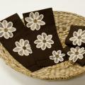 Hemstitched Flower Power Towels (Set of 4)