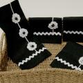 Hemstitched Flower Power Towels (Set of 4)