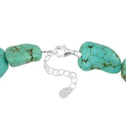 Sterling Silver Turquoise and Carnelian Bead Bracelet