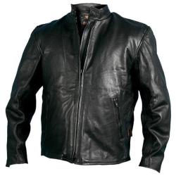 Leather Men's Black Motorcycle Racing Jacket