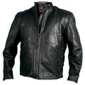 Leather Men's Black Motorcycle Racing Jacket